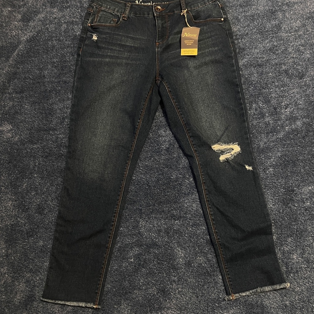Natural Reflections Dark Distressed Jeans